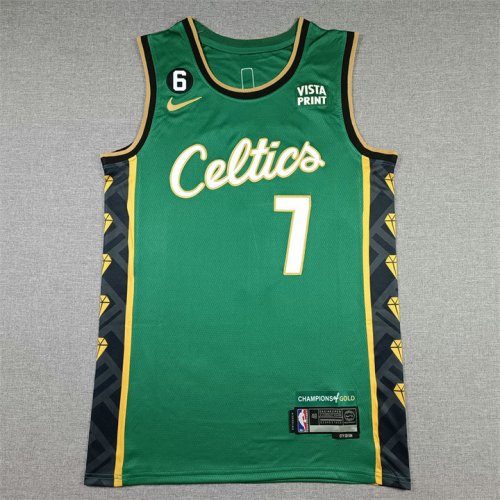 Maillot de Basket #7 Brown Celtics 22-23 city Brodé